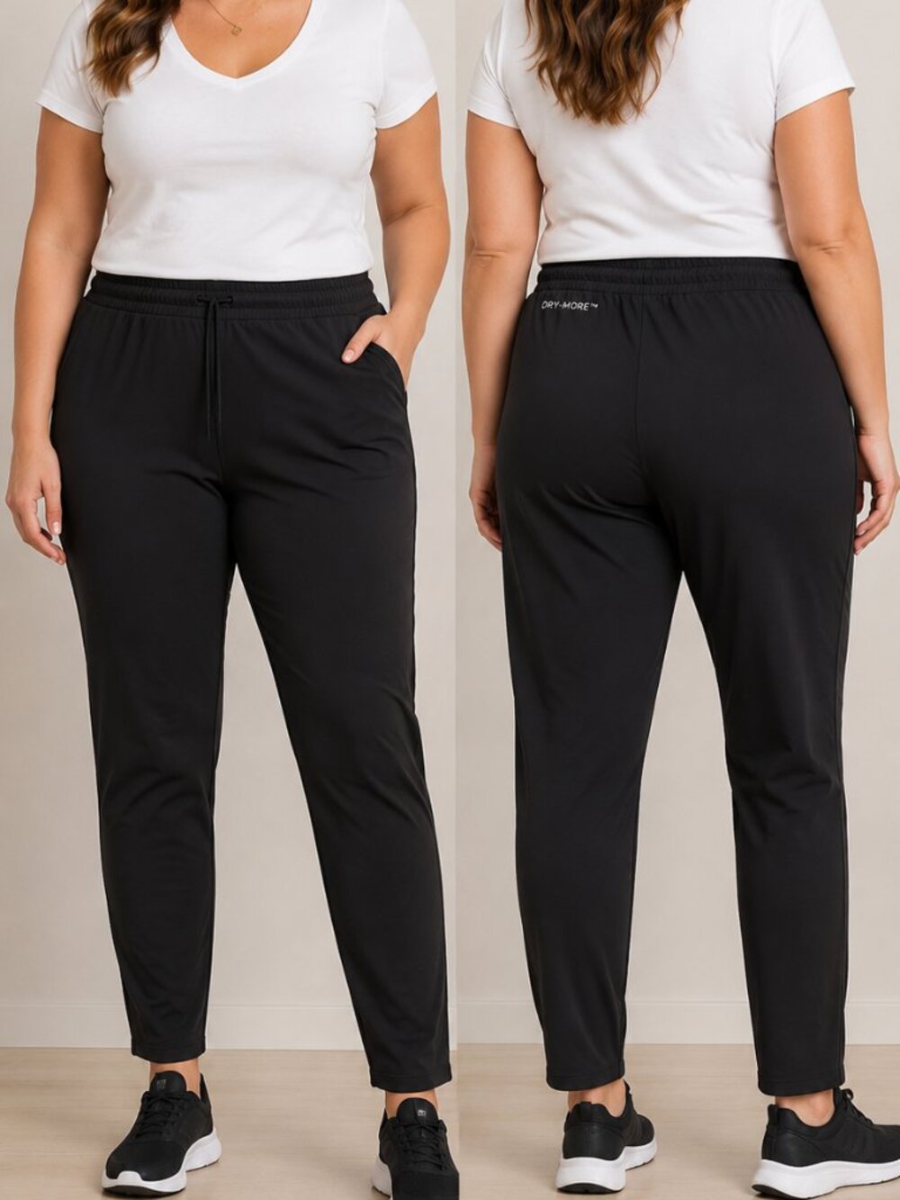 H&M Move Women's Black Jogger Pants Size Large Athletic Drawstring Sweatpants